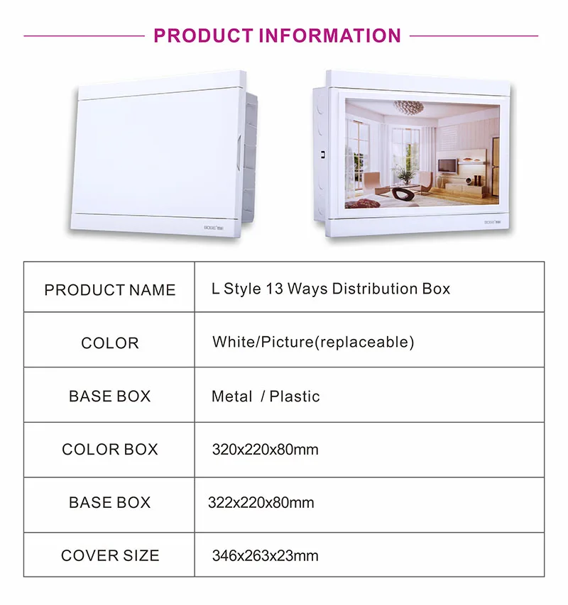  BOGE L Style 13 Ways Power Flush Mounted plastic electrical box