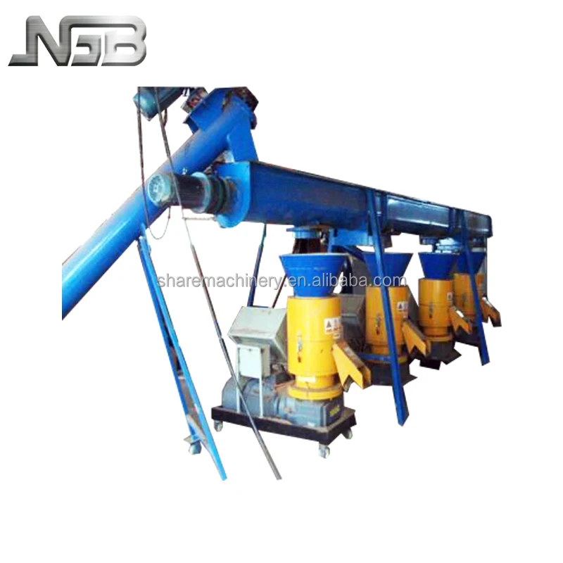 simple wood pellet making line of 300-500kg per hour