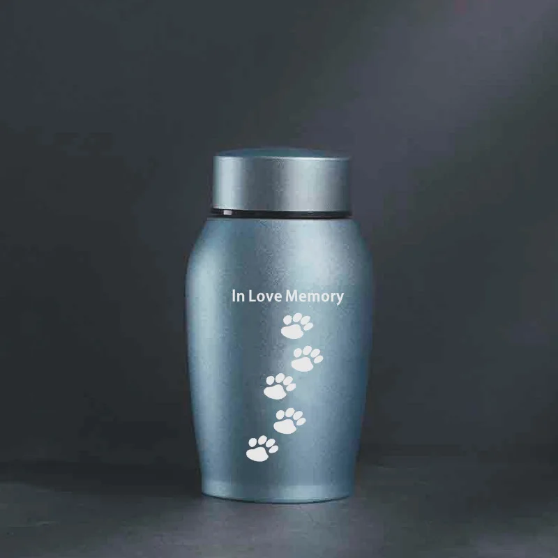 Pet Coffins And Urns Pet Products Pet Cleaning Stainless Steel Round Can Color Optional Factory Direct Sale Custom Logo