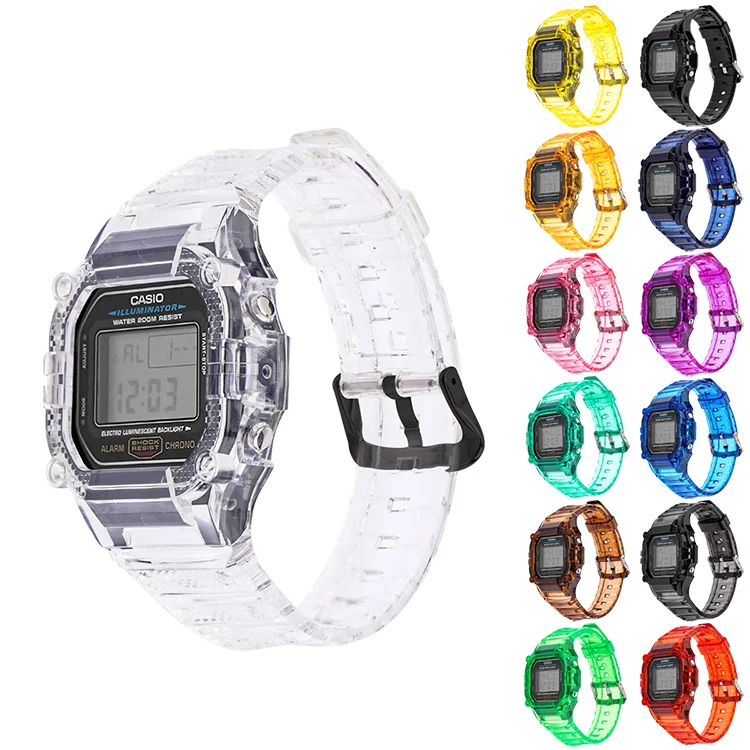 LAIHE Custom High Quality Correas Reloj TPU Multicolor Watch Strap Watchband for Casio Watch Bands Straps