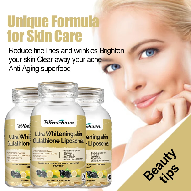 Private Label Ultra Whitening skin Glutathiones Liposomal Softgel Anti Aging Supplement Glutathiones Capsules for skin