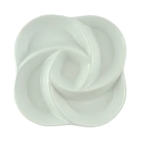 Глазурованные испанские Асимметричные тапас закуски сервировочные тарелки керамическая сервировочная тарелка в форме цветка