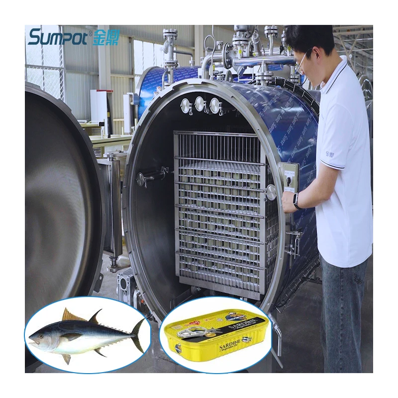 Factory price seafood retort sterilizer tuna sardine precooker
