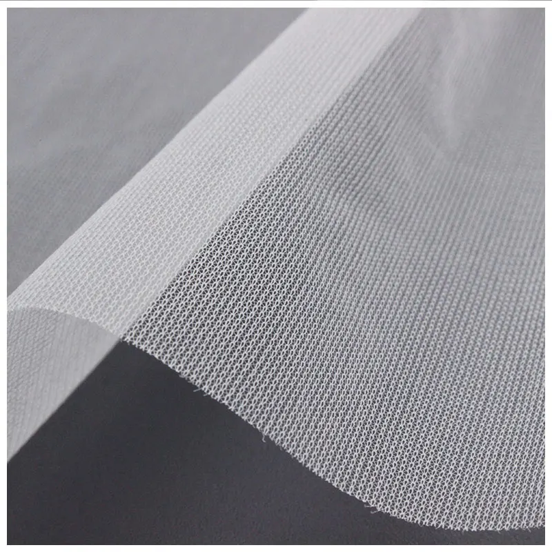 Manufacturer Breathable Soft Warp Knitted White 100% Polyester Tulle Fabric For Evening Dress