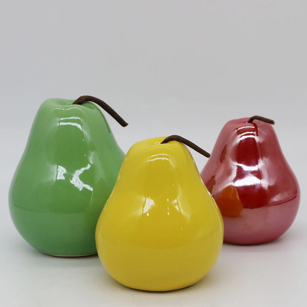 Modern design home decoration ceramic fruit decor for Christmas decoration