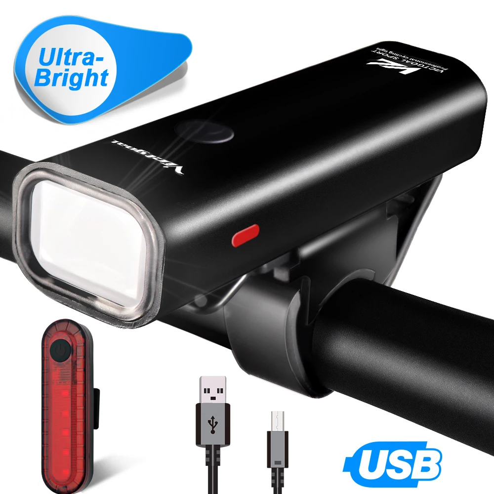 
VICTGOAL Bike Light USB LED Bike Light Front and Back 
