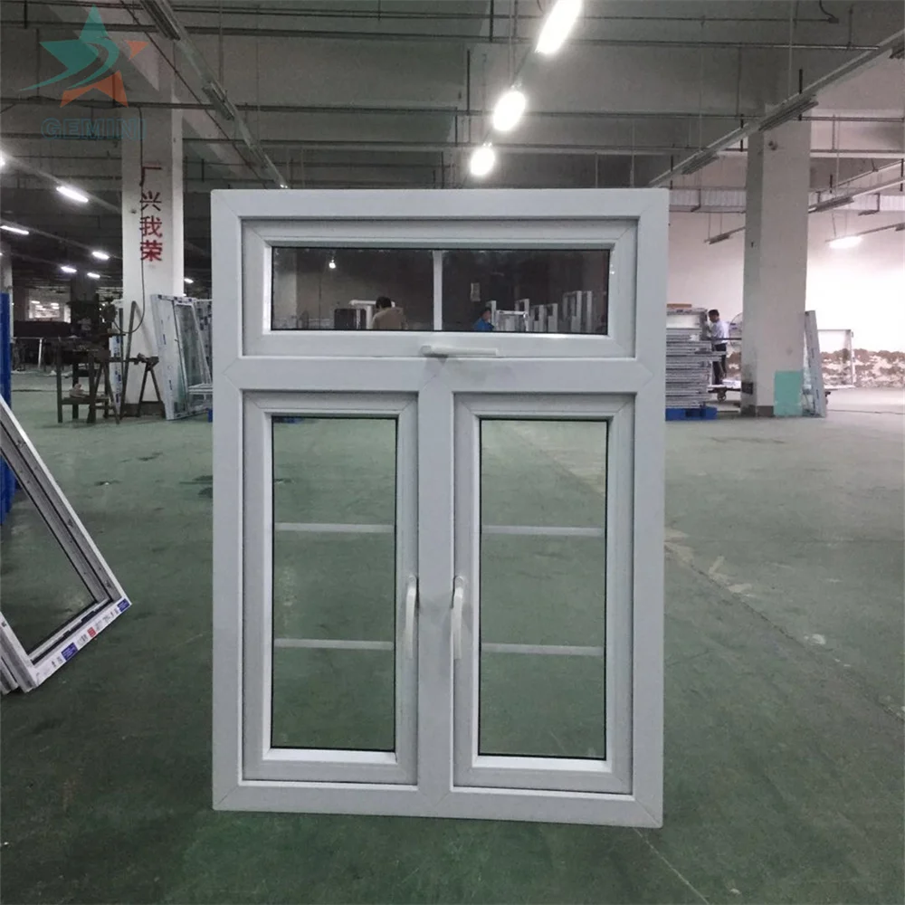 GEMINI wholesale house glass windows latest french pvc window tempered upvc window push out casement windows for house