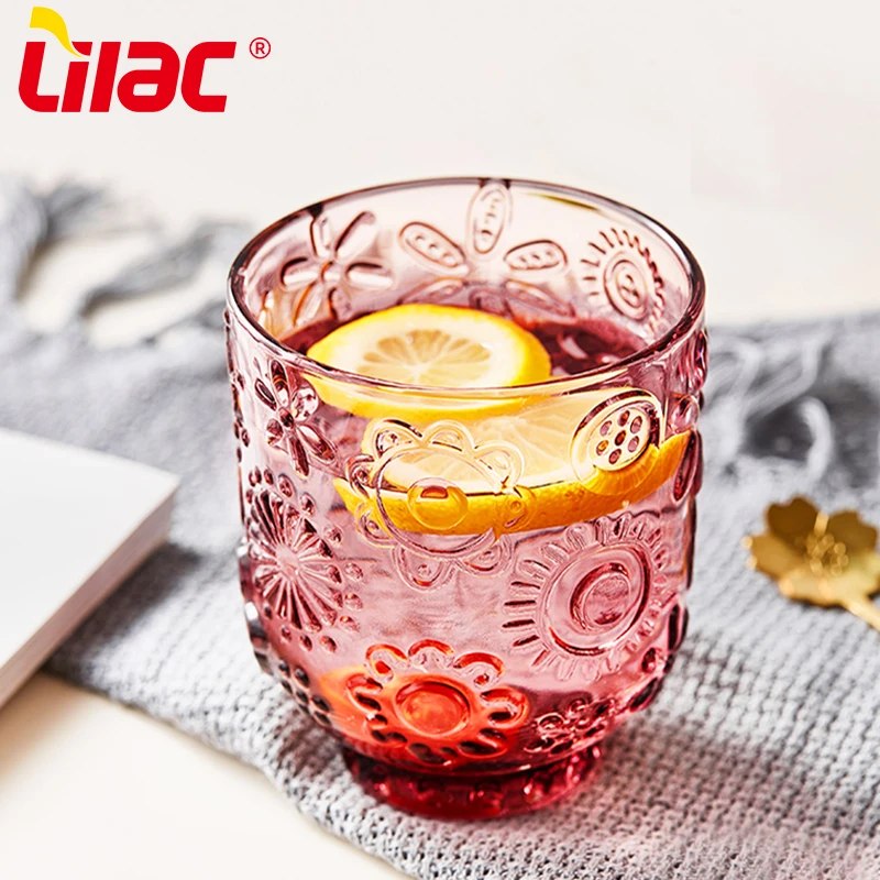 Lilac bsci sgs lfgb 350ml wine glasses gelas teh glass cup wine engraved crystal water glass