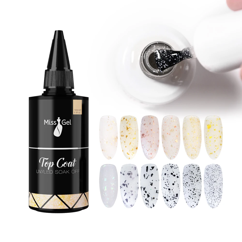 Bulk No Wipe Matte Glitter Topcoat Professional Wholesale Supplies No Wipe Matte Nail Polish UV Gel Top Coat