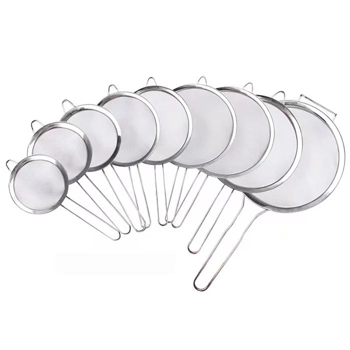 16cm Stainless Steel Oil Spoon Filter Skimmer Sieve Colander Mesh Strainer With steel Handle