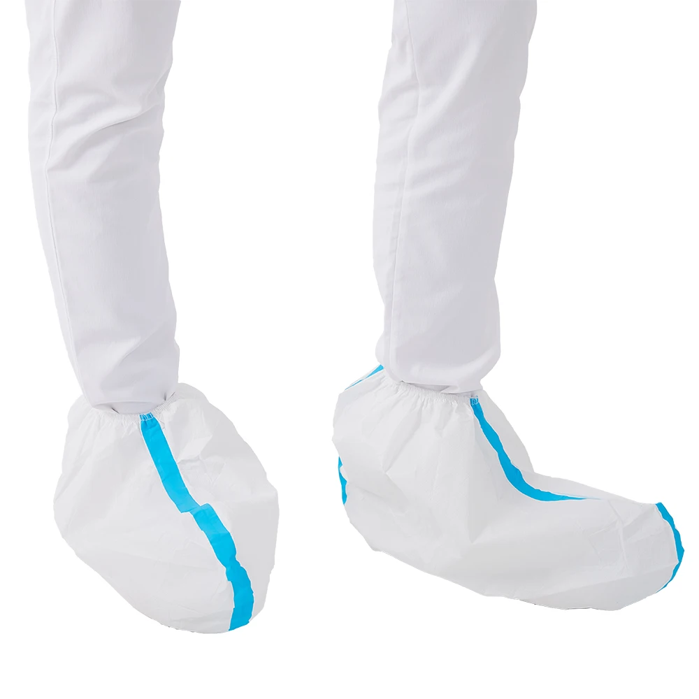 Breathable film non woven shoes cover for hospital disposable medical isolation shoe cover
