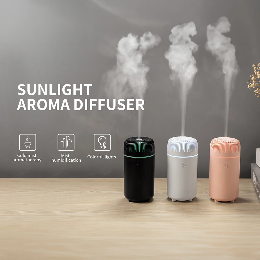 USB Mini Ultrasonic Cool Mist Aroma Diffuser Portable 100ml Essential Oil Humidifier for Household Small Room Desktop Car