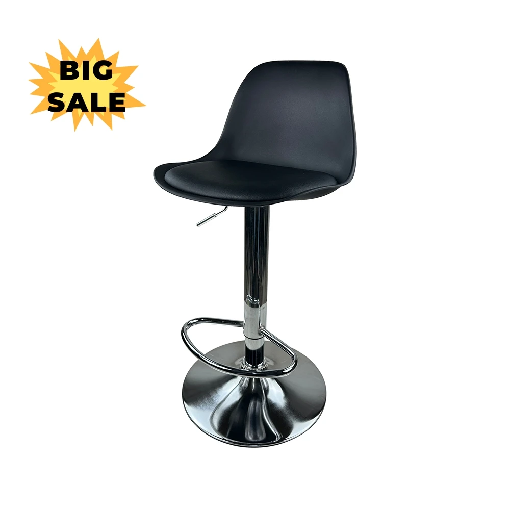 Wholesale Dining Room Furniture Bar Chair Bar Stool High Chair Modern Short Back PU Leather Cushion Bar Stools for Kitchen