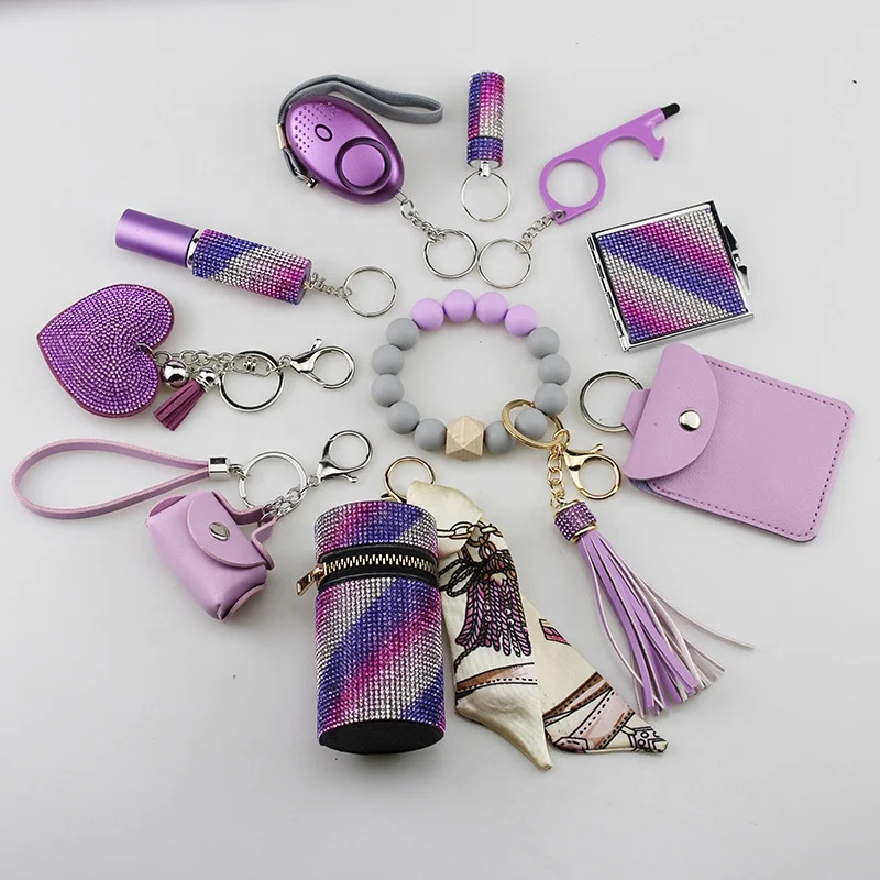 Wholesale Bulk Self-defense Keychain Supplies Spray Shell Survival Safety Emergency Women Set Products Self Defense Keychain