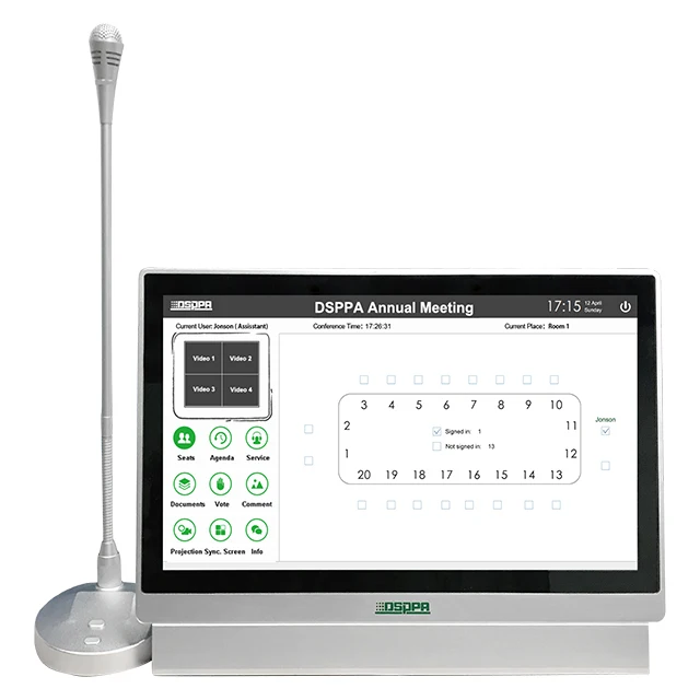 15.6 inch all in one pop up flip up lcd screen table monitor meeting room lift paperless conference system