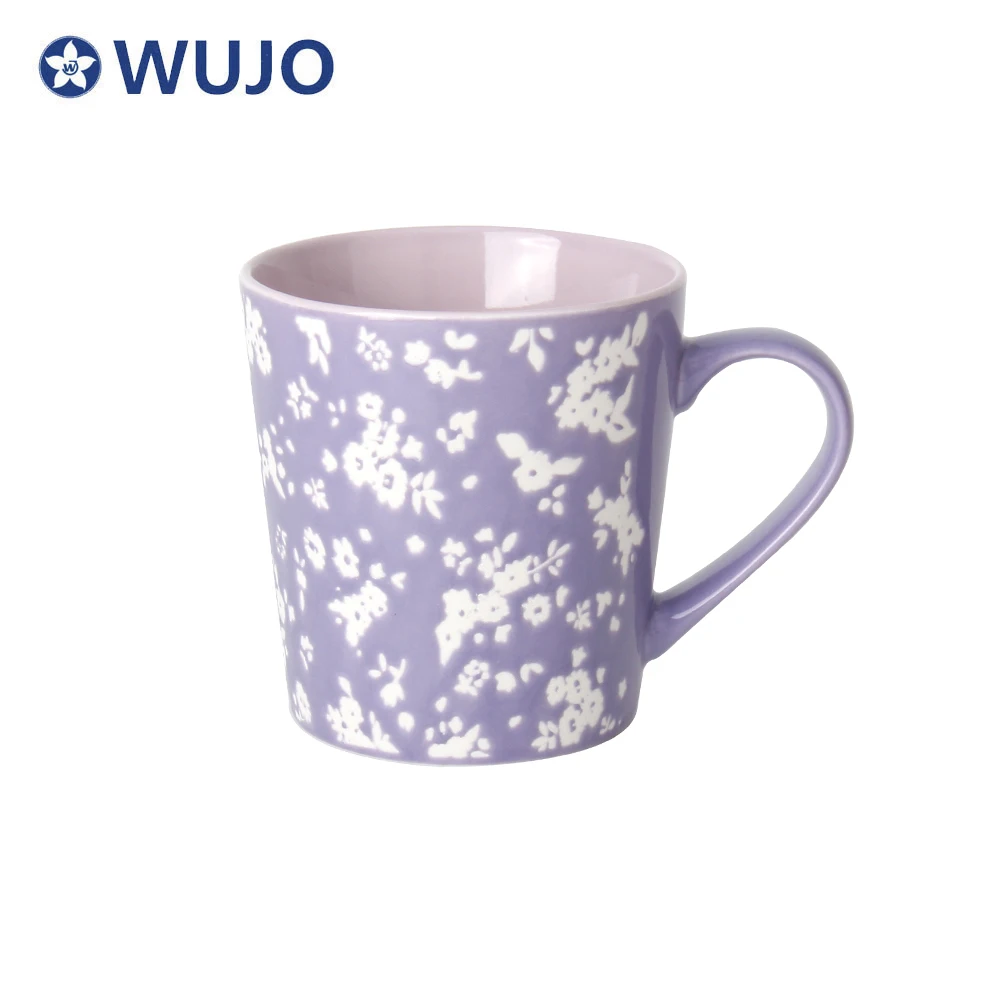 Li Ling Color Glazed Ceramic Cups Nordic Ceramic Reusable Coffee Cup with Unglazed Design