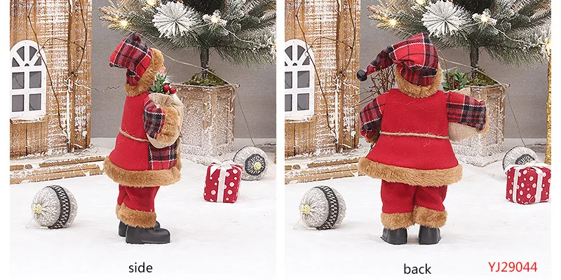 New 30 cm standing white bearded Santa Claus doll dwarf Santa Claus decorative ornaments (Factory direct sales)