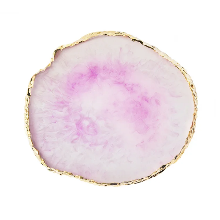 Professional Resin Agate Nail Painting Palette Assorted Shapes Nail Art Display resin nail art palette