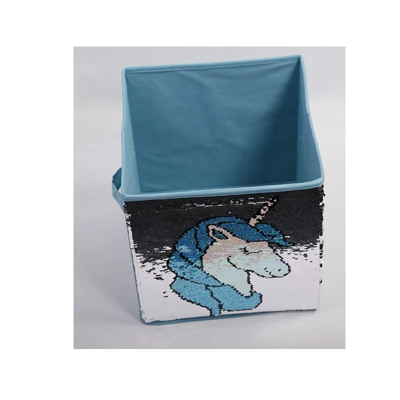 Hot Sell Pp Fabric Foldable Shoe Kids Organization Cartoon Pattern Toy Storage Box