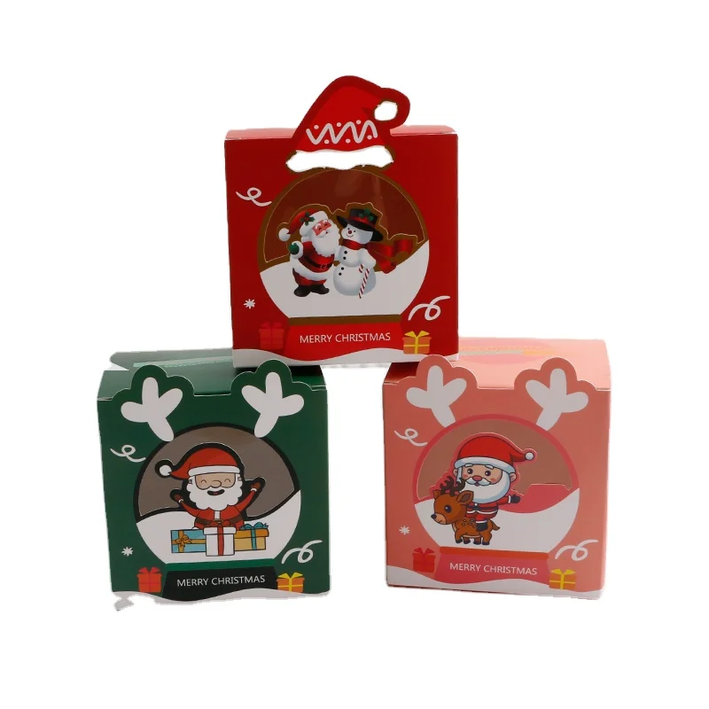 large merry christmas packaging luxury 3d gift candy set ornament storage boxes decorations clear lid with dividers