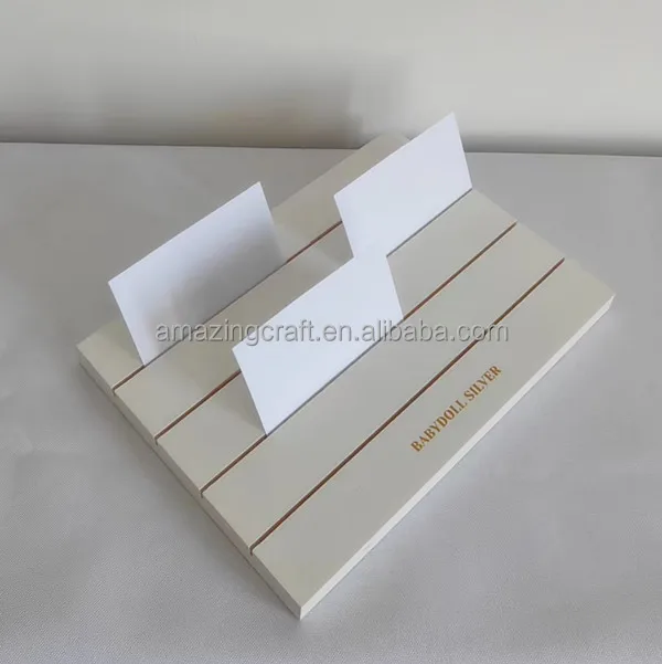 China Professional Pine Wood Organizer Rack Jewelry Display Card Stand White Color