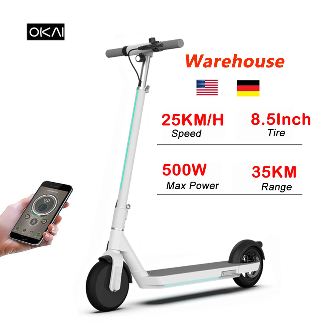OKAI 36 В складные электрические скутеры 8,5 дюймов быстрый Электрический скутер для взрослых maserati class 250 Вт Электрический скутер