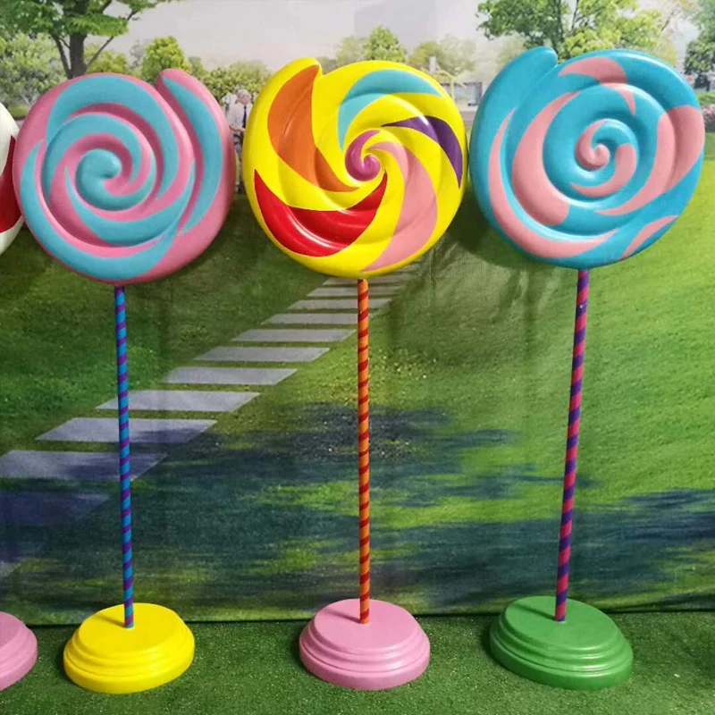 Гигантская скульптура wonka для карамельных леденцов поп-арт сказочные садовые аксессуары украшения сладкого