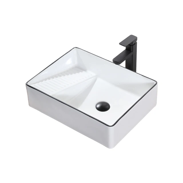 Counter Top Washing Laundry Sink Ceramic High Quality Laundry Room Sink With Wash Board
