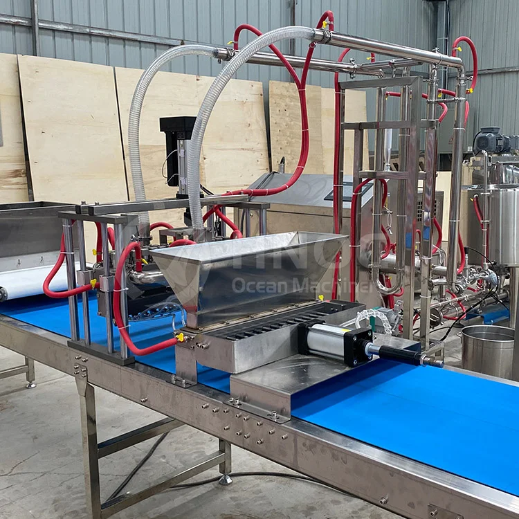 300KG/H Industrial Square Marshmallow Making Machine Rabbit Cotton Candy Extruder Machine Automatic Marshmallow Production Line