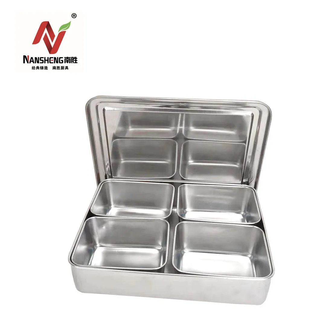 Nansheng stainless steel spice jar Japanese 4 in 1 seasoning box storage food container