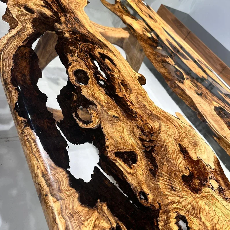 Luxury Live Edge River Coffee Table Wood Slabs Dining Tables Epoxy Resin River Tables Custom Made Solid Wood