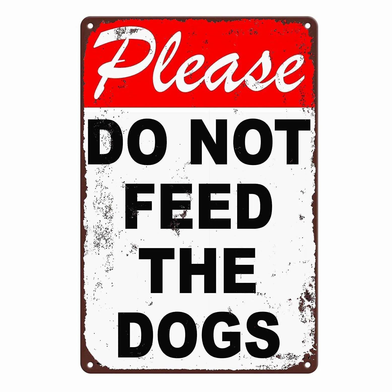 Warning Please Do Not Feed or Touch The Animals They Will Bite Metal Tin Sign for Yard Zoo Farmhouse 12 x 8 Inch