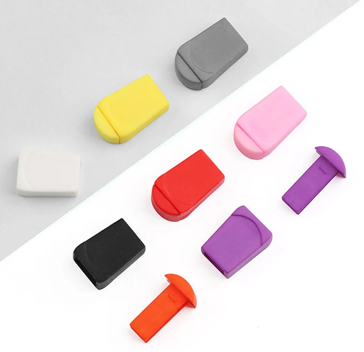 Wholesale Factory Price Flat Colorful Plastic Buckle Clip Cord Ends Aglets Tips