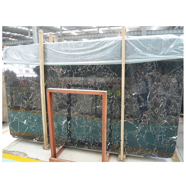 Portoro/porto Black Marble With Gold/golden Vein Marble Flooring Tile Wall Cladding Glossy Black Gold Marble Tiles