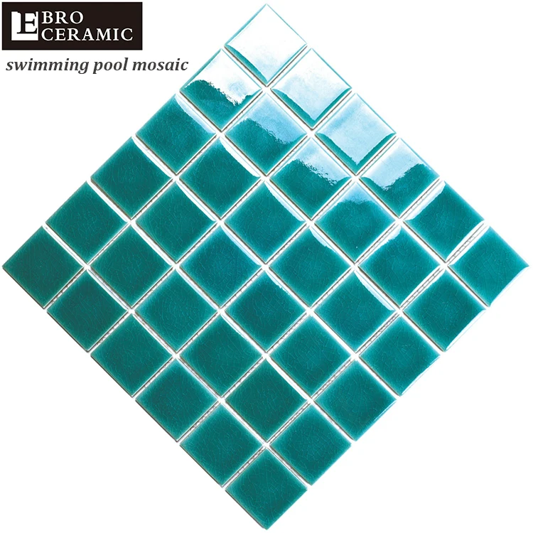 
Ice crackle design swimming pool broken ceramic crackle porcelain mosaic for outdoor pool decking E48L01 