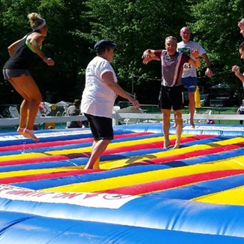 Outdoor kids n adults giant inflatable jumping pad made of 0.55mm pvc tarpaulin from China jumping pillow factory