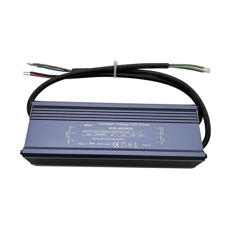 120W Dali LED POWER SUPPLY DRIVER 24V 5 Years Warranty 0-100% Dimming Range IEC62386