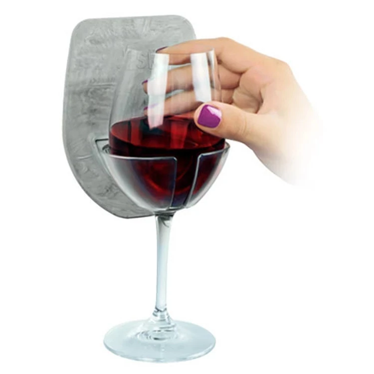 Wine glass holder Bathroom bedside wall wine glass holder Watt Plastic Wine Glass Holder