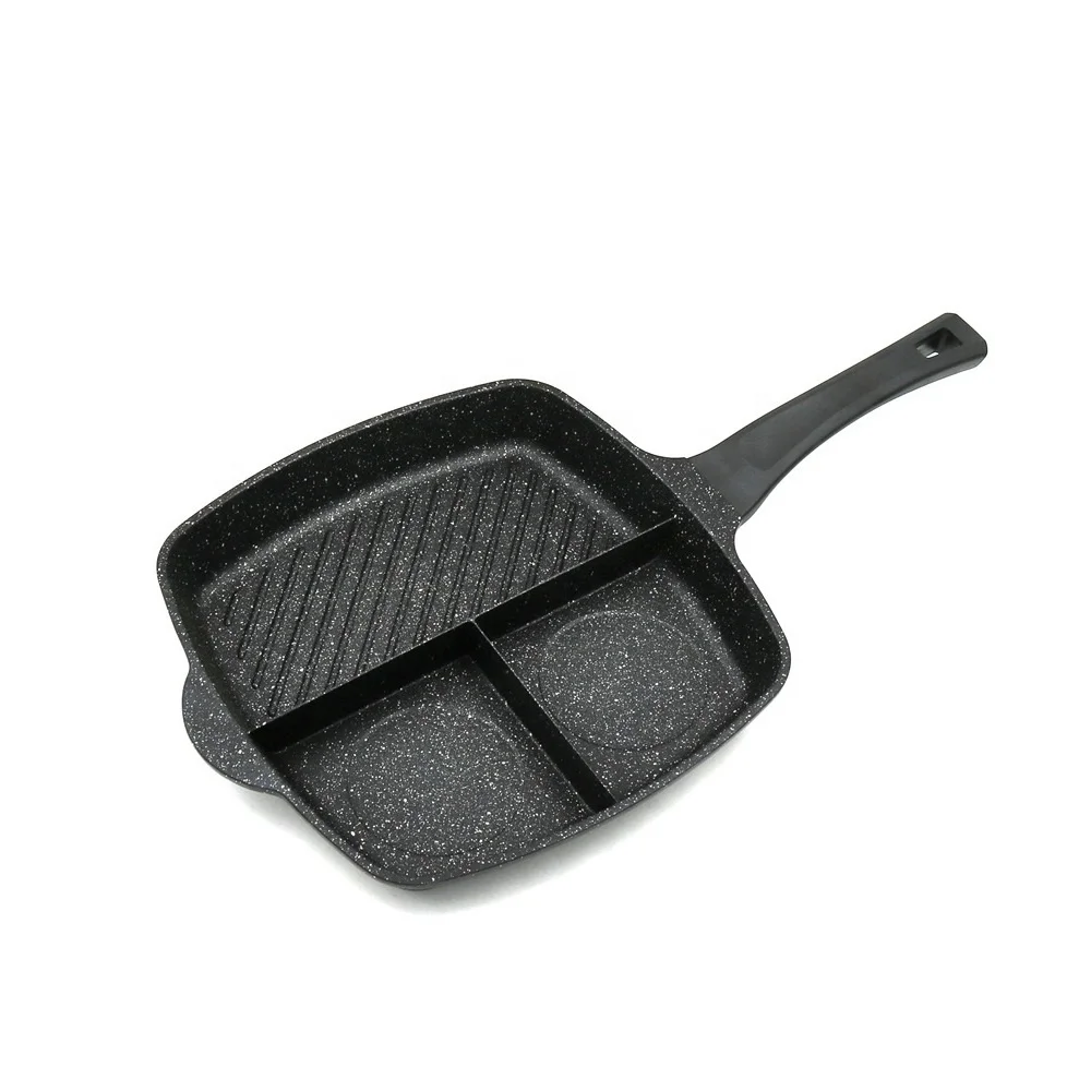 Ejoyway 3 в 1 антипригарная Индукционная 3-секционная быстрая сковорода для завтрака многофункциональная сковорода для жарки