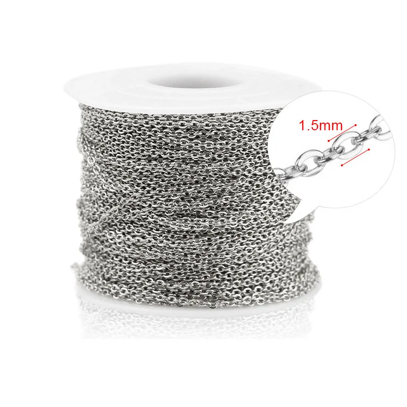 non tarnish 18k gold plated stainless steel cable chain roll spool for jewelry making