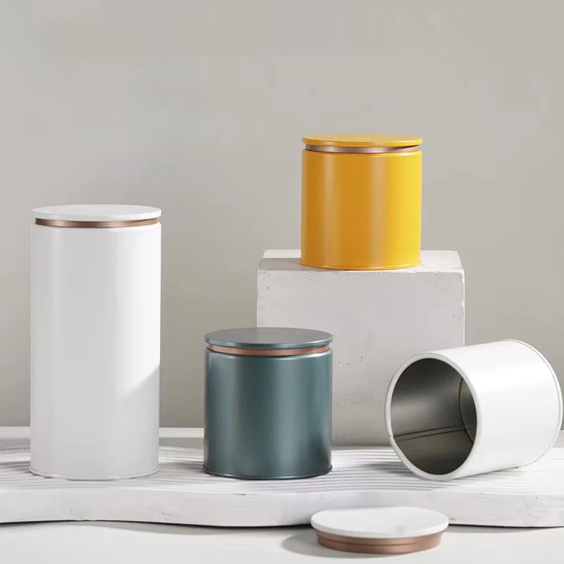 Metal Aluminum Jar Tins Container Round Candle Tin Jars Empty Candle Jars With Lid Metal Tins Candle Vessels