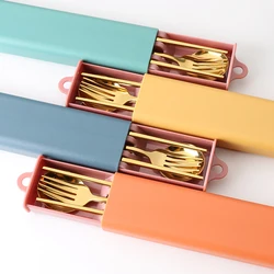 Hot Sale  Stainless Steel Cutlery Set Stainless Steel Portable Travel Camping Cutlery Fork Spoon Chopsticks Set