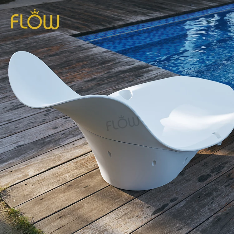 S Shape swimming pool lounge chair waterproof UV recyclable hotel pool chair sun lounger outdoor Beach Lounger