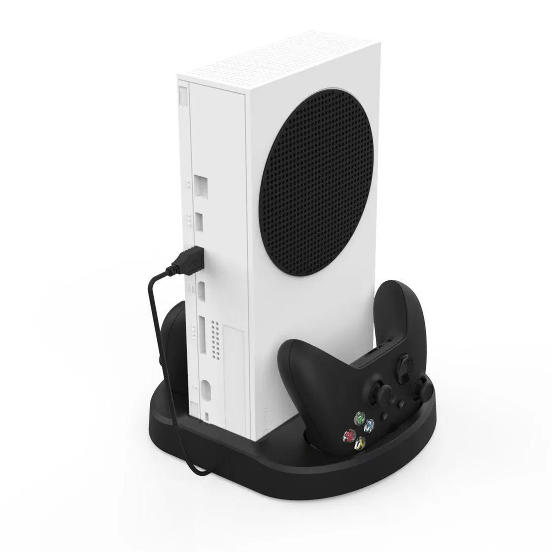 KJH-XSS-002 charging stand with cooling fan for xbox Series S console and controller multi-function base with hub for  xbox ss