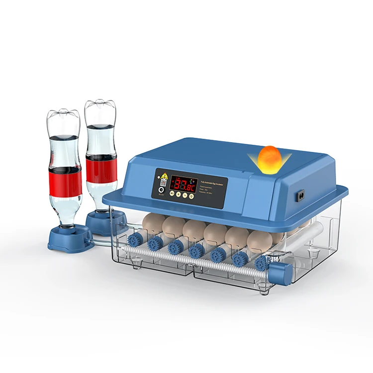 Cheap price 24 egg mini blue incubator poultry egg chicken duck birds hatching breeding equipment