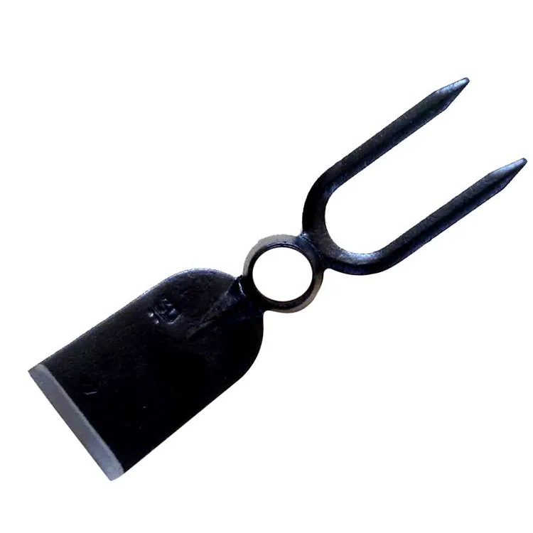
flexible forked gardening multifunction hoe fork two-way pick -hoe with wood handle 
