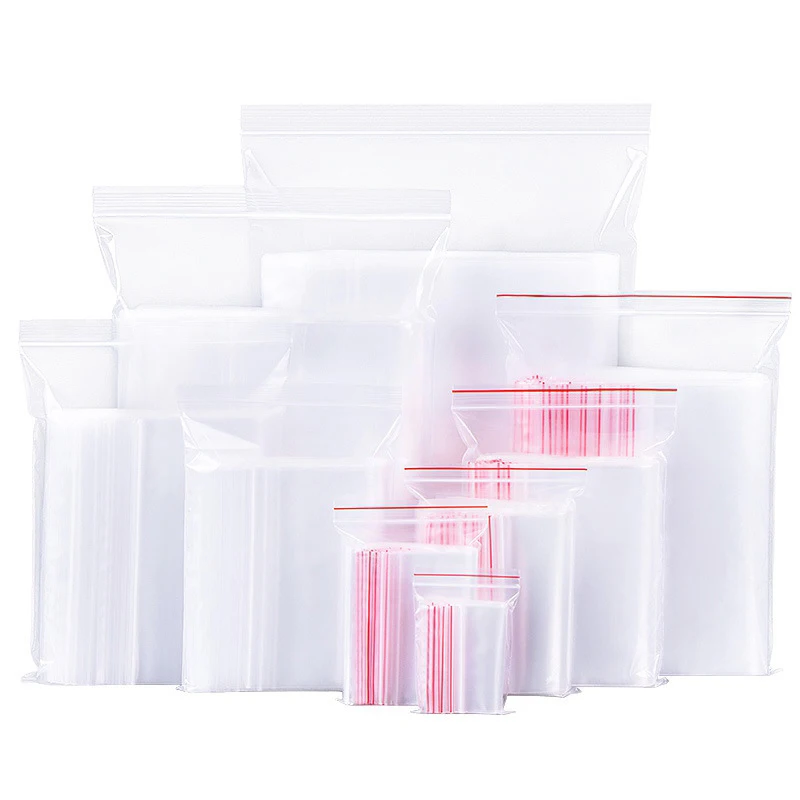 wholesale prices Custom transparent packaging small clear PE plastic Freezer Zip Lock Bags