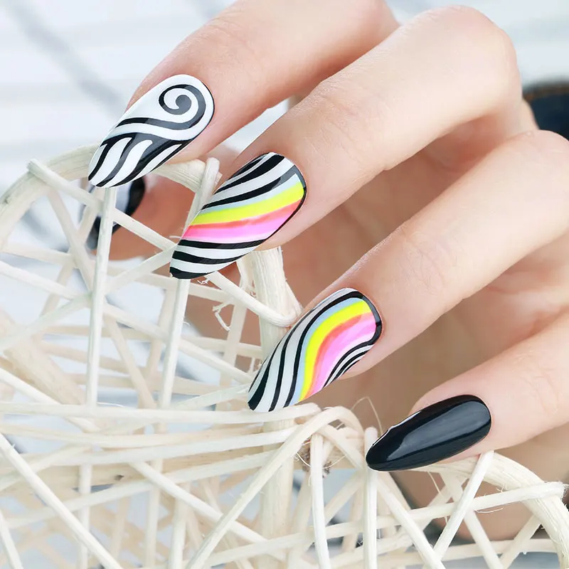 wholesale 24 colour nail art glow in the dark liner nail art gel private label nail gel art liner set