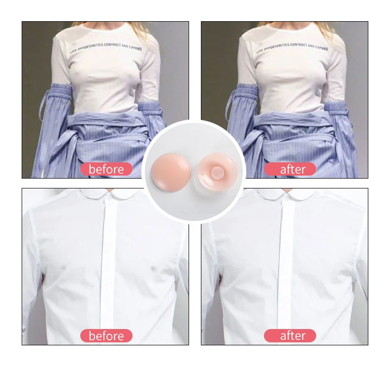 stylish washable sustainable traceless invisible sticky silicone nipple covers for womens strapless