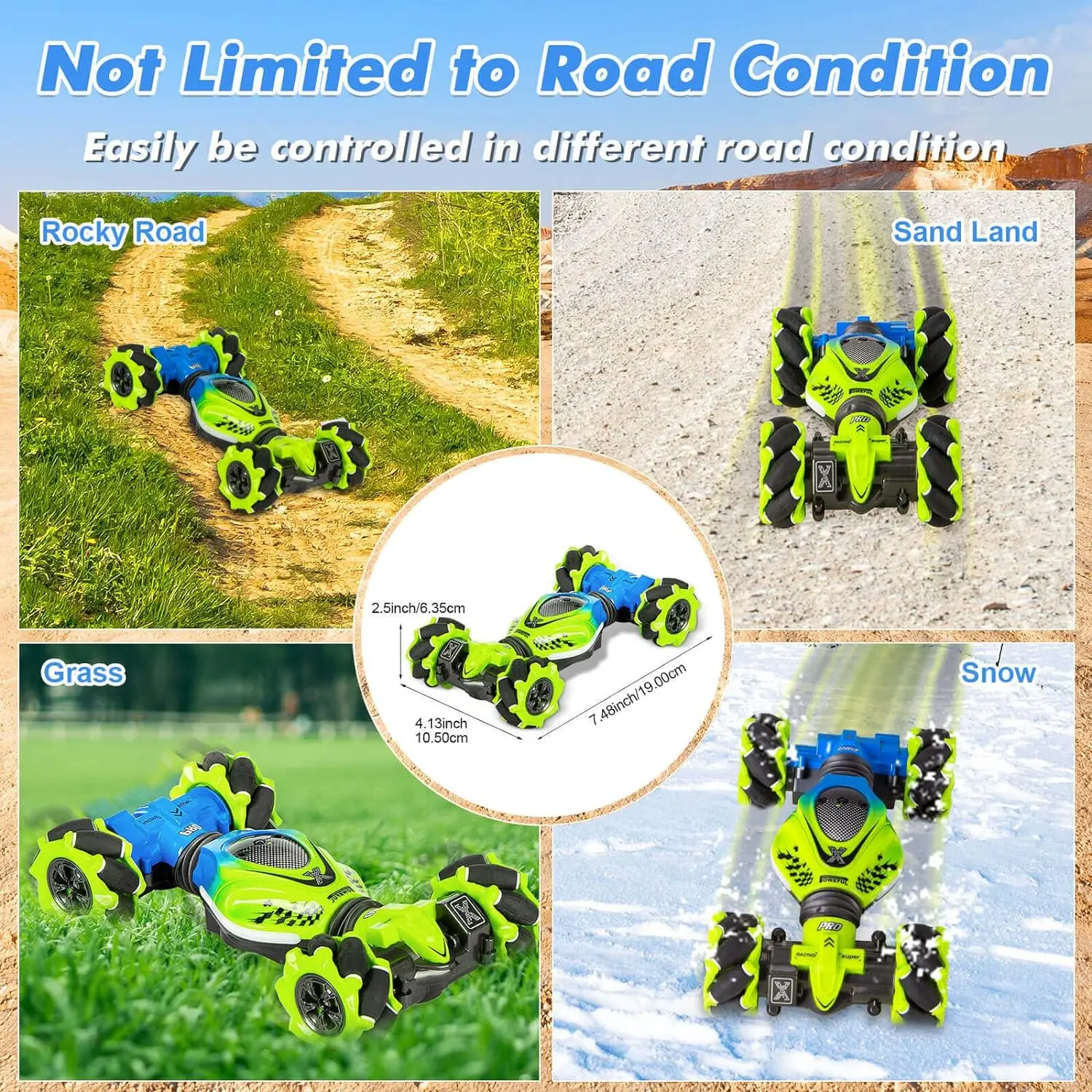 EPT Drift Hand Controlled Remote Control Twist Cars Offroad 360 Rotation 2.4GHz 4WD Gesture Sensing RC Stunt Car Toys